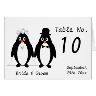 Cartão Ajuste da mesa dos pinguins