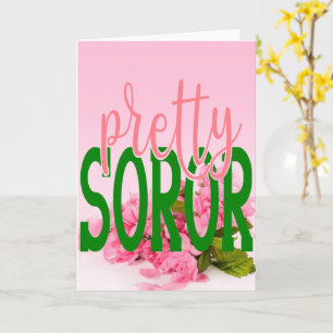 Cartão AKA inspira um Bonito sorvente rosa e verde