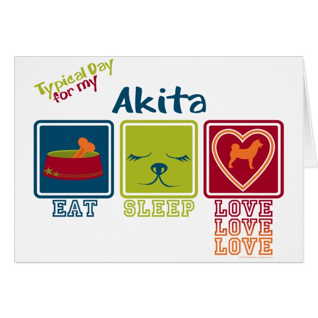 Cartão Akita (Frente horizontal)