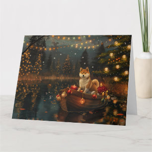 Cartão Akita Christmas Festiage Voyage