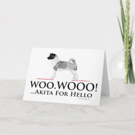 Cartão Akita Hello Greeting Card