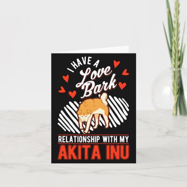 Cartão Akita Inu Valentines Day Japanese Akita  (Frente)
