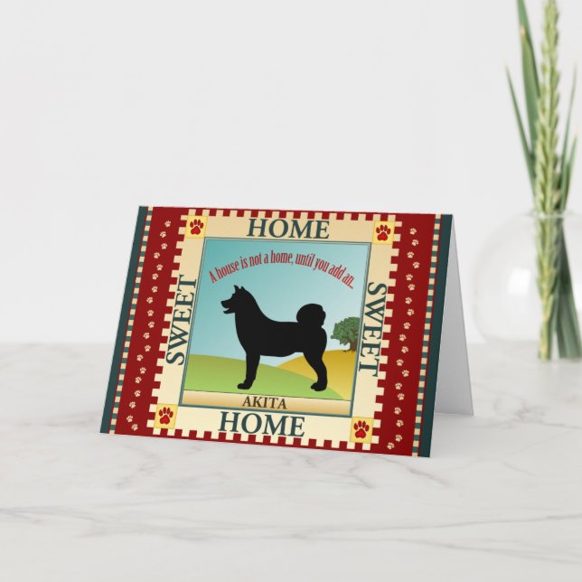 Cartão Akita Note Card (Frente)