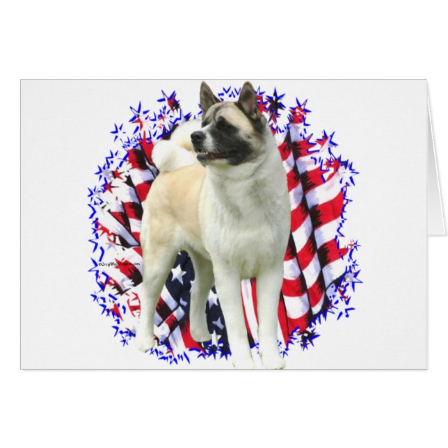 Cartão Akita Patriot (Frente Horizontal)