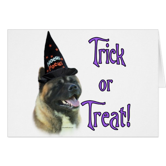 Cartão Akita Trick (Frente Horizontal)