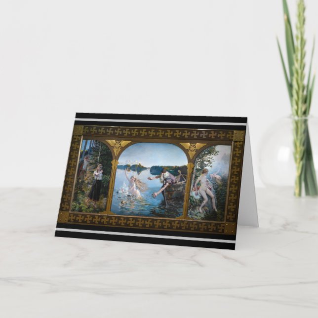 Cartão Akseli Gallen-Kallela - Aino Triptych (Frente)