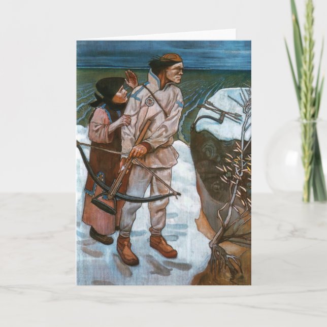 Cartão Akseli Gallen-Kallela - Vingança de Joukahainen (Frente)