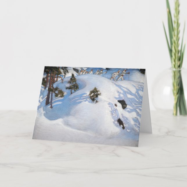 Cartão Akseli Gallen-Kallela - Visão de fevereiro (Frente)