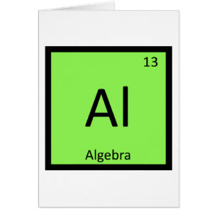 Cartão Al - Álgebra Matemática Química Símbolo da Tabela