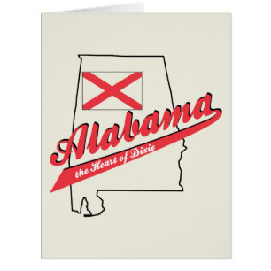 Cartão Alabama Coração de Dixie