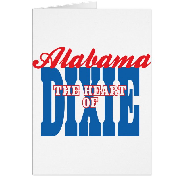 Cartão Alabama Heart of Dixie (Frente)
