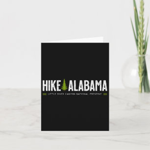 Cartão Alabama Hike Little River Canyon Tree Retro Graphi