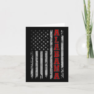 Cartão Alabama - Vintage Patriotic Usa Flag Futebol Seas