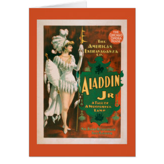 Cartão Aladdin Jr. Conto de um Maravilhoso Teatro Lâmpada