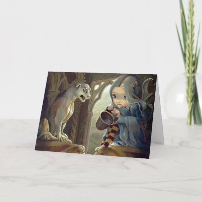 Cartão "Alannah and the Gargoyle" Greeting Card (Frente)
