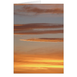 Cartão alaranjado do por do sol