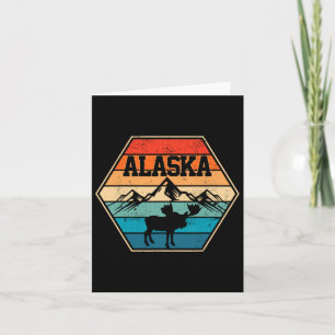Cartão Alaska Usa Mountain Hiking Vintage Retro Gift