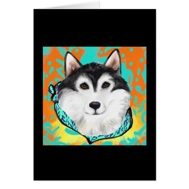 Cartão Alaskan Malamute (Frente)