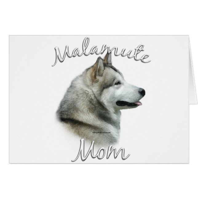 Cartão Alaskan Malamute Mãe 2 (Frente Horizontal)