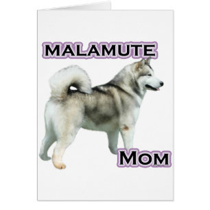 Cartão Alaskan Malamute Mãe 4