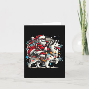 Cartão Alaskan Malamute Natal Xmas Alaskan Malamute L