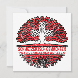 Cartão Albanisch Schweizer Schweiz Baum Wurzel