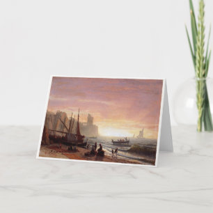Cartão Albert Bierstadt é a frota pesqueira