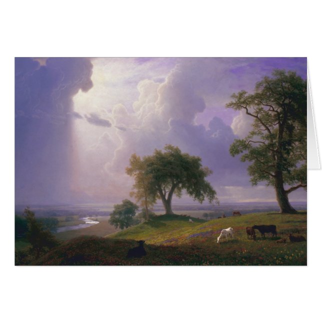 Cartão Albert Bierstadt - primavera de Califórnia (Frente Horizontal)