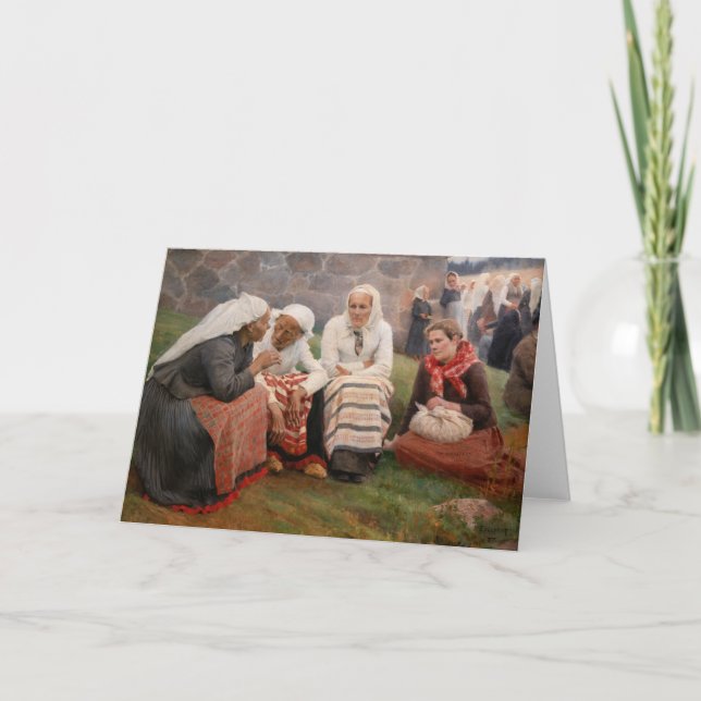 Cartão Albert Edelsense - Mulheres Fora da Igreja (Frente)