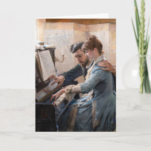 Cartão Albert Edelsense - Tocando o Piano