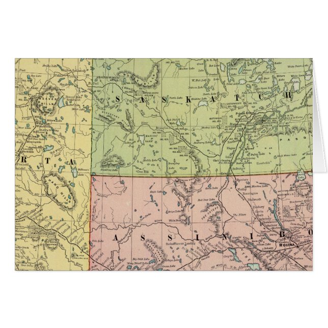 Cartão Alberta, Saskatchewan (Frente Horizontal)