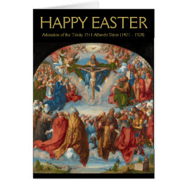 Cartão Albrecht Dürer 1511 Adoração da Trindade