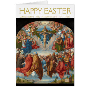 Cartão Albrecht Dürer 1511 Adoração da Trindade