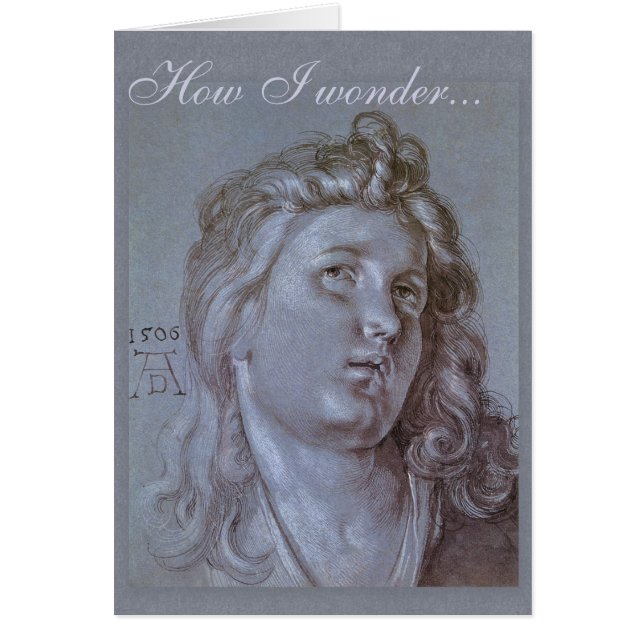 Cartão Albrecht Dürer Angel Thoughts CC0371 (Frente)