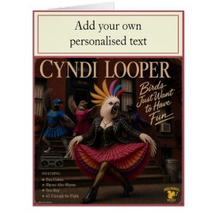 Cartão Álbum Cyndi Looper: uma Paródia
