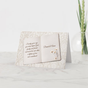 Cartão Álbum de Recortes em Damask para 70º Aniversário