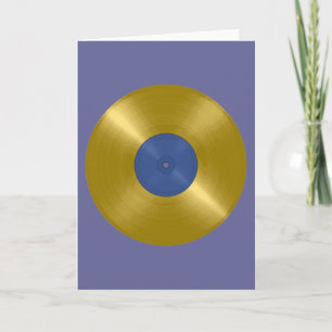 Cartão Álbum de Vinil Dourado