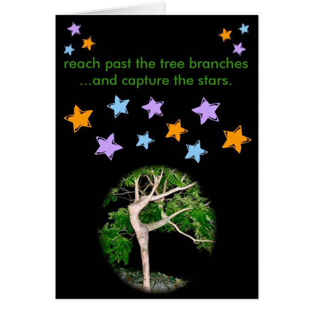 Cartão Alcance após os ramos de árvore… (Frente)