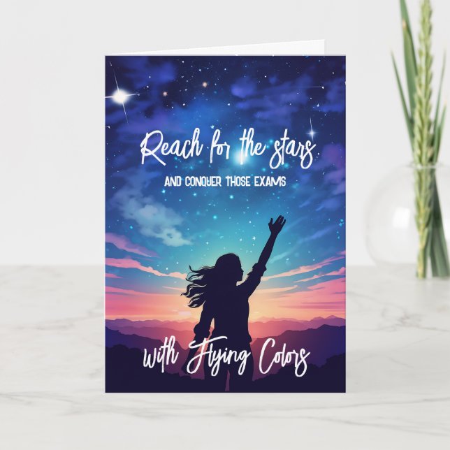 Cartão Alcance para as estrelas GCSE ALevel SAT (Frente)