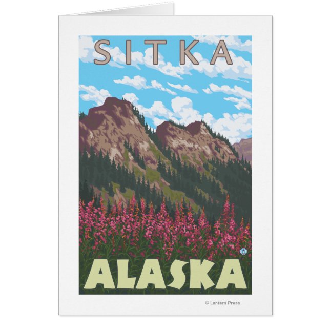 Cartão Alças e algas pirosas - Sitka, Alasca (Frente)