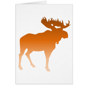 Cartão Alces alaranjados