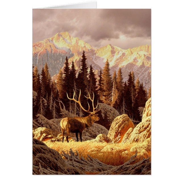 Cartão Alces Bull (Frente)