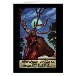 Cartão Alces da ilusão óptica