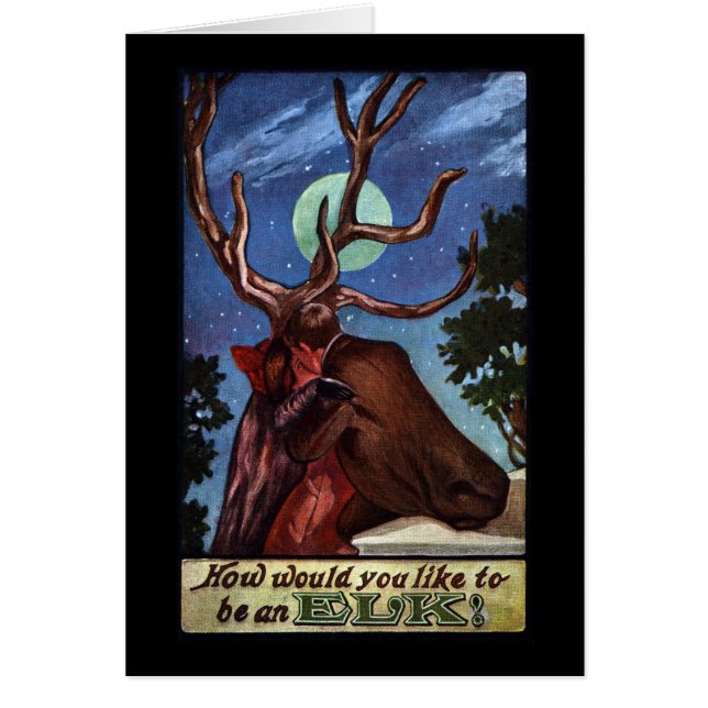 Cartão Alces da ilusão óptica (Frente)