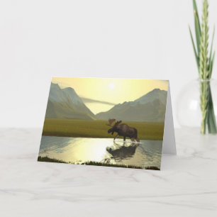 Cartão Alces da tarde