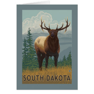Cartão Alces SceneSouth Dakota