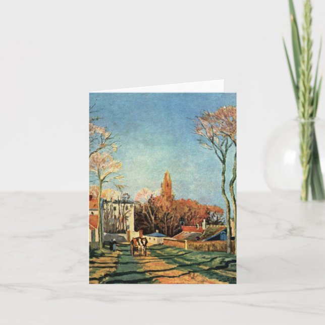 Cartão Aldeia de Entrada Camille Pissarro de Voisins (Frente)