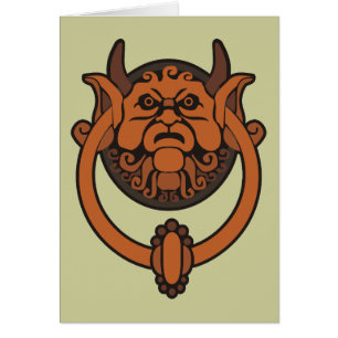 Cartão Aldrava de porta do diabrete