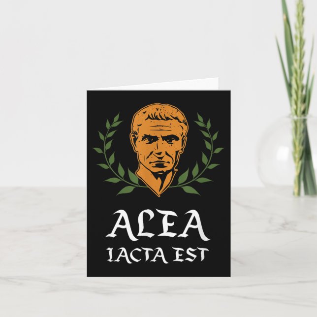 Cartão Alea Iacta Est - A Morte É A Cast Latin Julius Cae (Frente)