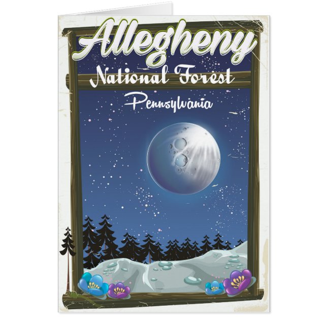Cartão Alegheny National Forest Pensilvânia (Frente)